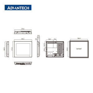 Advantech PPC-415 TGL หน้าจอสัมผัสอุตสาหกรรมสำหรับมนุษย์และเครื่องจักร ขนาด 15 นิ้ว IP66 กันน้ำ ระบบไร้พัดลม - Product Image 2
