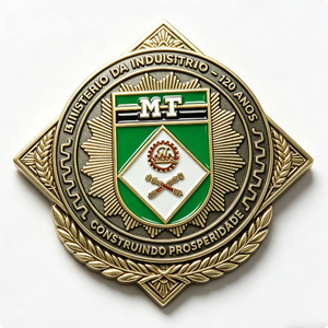 เข็มกลัดโลหะแบบนูน 2 มิติ สำหรับงานอุตสาหกรรม ฉลองครบรอบ และวันพ่อ รูปทรงเพชรเคลือบเงา - Product Image 4