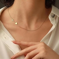 Regalo de San Valentín, Collar de Cadena con Nombre Personalizado en Acero Inoxidable, Chapado en Oro de 18K