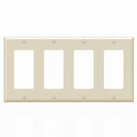 BS18014 plastique ul/cul répertorié 4 gang plaque murale décor prise murale électrique interrupteur plaque couvercle