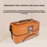 Nouvelle Trousse de Maquillage Grande Capacité en Tissu Uni avec Fermeture Éclair, Sac Cosmétique en PU, Rangement Professionnel pour Vernis à Ongles en Gel