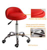 Tabouret rond de levage, chaise de coiffeur de beauté, tabouret de technicien, tabouret de table de massage rotatif à ongles