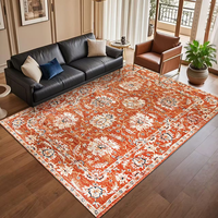 Tapis d'intérieur antidérapant en fausse fourrure de cachemire, tapis imprimé avec un dos antidérapant en points de plastique pour le salon