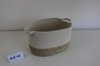 Panier de rangement en corde de coton pour l'organisation de livres