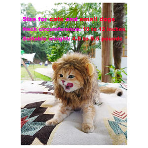 ZYZ <span class=keywords><strong>PET</strong></span> Löwen mähne Perücke Katzen kostüm Haustier verstellbar wasch bar Komfortabel Phantasie Löwen haar Katzen kleidung - Product Image 5