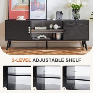Meuble <span class=keywords><strong>TV</strong></span> moderne européen <span class=keywords><strong>pour</strong></span> téléviseurs de <span class=keywords><strong>55</strong></span> à 59 <span class=keywords><strong>pouces</strong></span>, en MDF, meuble de salon avec rangement, noir, facile à nettoyer, meuble <span class=keywords><strong>TV</strong></span> <span class=keywords><strong>pour</strong></span> hôtel - Product Image 3