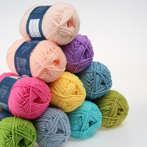 Hilo de Algodón Leche de 5 Cabos, Grosor Medio, Material para Tejer y Manualidades DIY, para Hacer Bufandas de Muñecas y Pompones - Product Image 2
