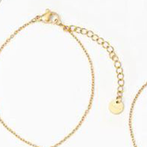 Bracciale in Acciaio Inossidabile con Ciondolo a Moneta Dorato, Catena Regolabile, Gioielli alla Moda per Donne - Product Image 6