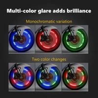 Accessoires intérieurs pour moto, voiture et vélo, valve de pneu à LED, colorée, à détection de vibrations