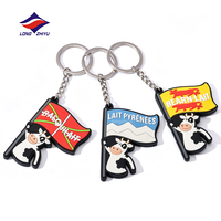 Longzhiyu – Porte-clés personnalisé en PVC et silicone, design écologique, pendentif en caoutchouc, figurine miniature, 20 ans d'expérience