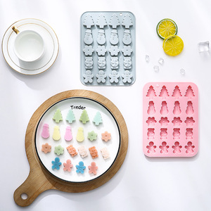 2024 nouveau noël de qualité alimentaire silicone four sûr gâteau décoration arbre de noël biscuit <span class=keywords><strong>fondant</strong></span> bonbons 3D bonhomme de neige chocolat moule - Product Image 2