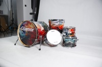 Kits de batterie professionnels en bois de la série Glamor Drum Color Box en vente