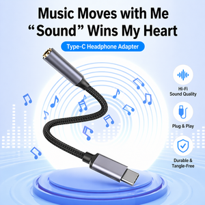 Adaptador de Audio de Alta Calidad Tipo C a 3.5mm, Convertidor de Audio para Samsung, HUAWEI, <span class=keywords><strong>iPhone</strong></span> y Tabletas, Adaptador Duradero, Venta al Por Mayor - Product Image 4