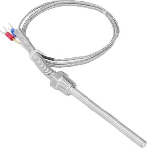 K/J/<span class=keywords><strong>PT100</strong></span> 型不锈钢柔性热电偶探头，带绝缘高温引线 OEM - Product Image 2