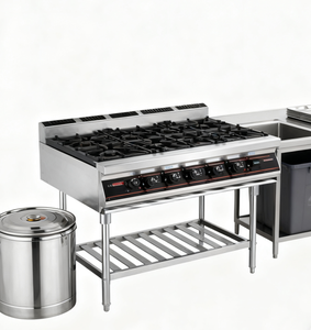 Nhiệm Vụ Nặng Nề Bảng Thương Mại Hàng Đầu Nhà Bếp Phạm Vi 4 6 8 Burner LPG Propane Biogas Burner Bếp - Product Image 4