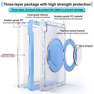 Funda <span class=keywords><strong>para</strong></span> tableta <span class=keywords><strong>para</strong></span> IPad A16 11th 2025 iPad 10,9 10th 2022, fundas de soporte de anillo giratorio esmerilado <span class=keywords><strong>para</strong></span> <span class=keywords><strong>PC</strong></span> de silicona <span class=keywords><strong>para</strong></span> tableta, armadura de cristal - Product Image 6