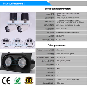 Imágenes de hoteles de oficina, arandela de pared ajustable retráctil, antideslumbrante, mazorca empotrada, foco de techo Led, luz descendente - Product Image 5