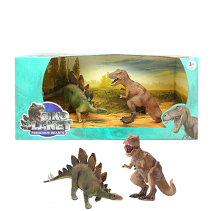 Set de Figuras de Dinosaurios de Plástico de 9 Pulgadas, T-rex y <span class=keywords><strong>Estegosaurio</strong></span> Huecos, Juguete para Niños - Product Image 1