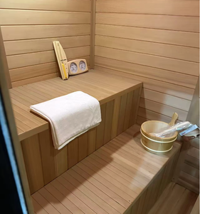 Sauna Exterior de Madera Sólida de Cedro Rojo para 4 Personas, Diseño Cuadrado Negro de Lujo, para Jardín o Patio Trasero, con Estufa - Product Image 6
