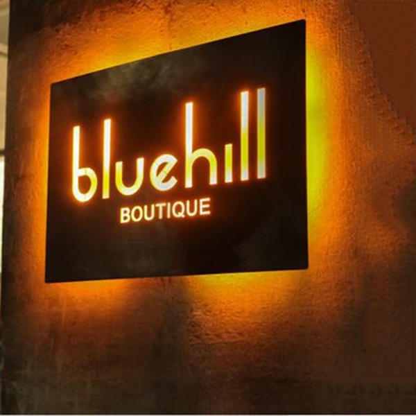 Creative Outdoor LED Light Box Stainless Steel Acrylic Illuminated Rectangular Hollow Logo Signboard for Advertising