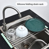 Égouttoir pour évier de cuisine - Support durable, portable et étanche pour vaisselle et bols