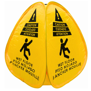 Señal de Advertencia de Piso Mojado Plegable de 4 Lados, Trilingüe (Inglés, Español, Francés), Señal de Seguridad de Piso Resbaladizo - Product Image 2