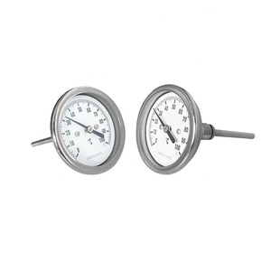 Aanpasbare Anti-Vibratie 0-100 Graden 63Mm Water Industriële Back Bimetal Thermometer - Product Image 1