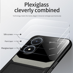Cubierta trasera de protección de lente de cámara de cuero mate de lujo para Oppo A3 Pro A2 A58 A97 A79 A96 A74 A95 <span class=keywords><strong>A94</strong></span> A93 cubierta de parachoques de Tpu suave - Product Image 2