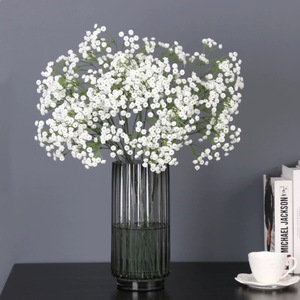Flores Artificiales de Plástico Blanco Tipo Baby's Breath, Rama Individual, Decoración para Bodas y Hogar - Product Image 1