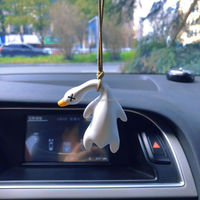 Pendentif canard changeant de couleur rencontre la lumière ultraviolette canard changeant de couleur petit canard rôti porte-clés jouet créatif