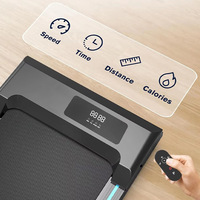 Treadmill Lipat untuk Rumah, Treadmill di Bawah Meja dengan Kontrol Kecepatan Adaptif, Desain Ringkas untuk Ruangan Sempit