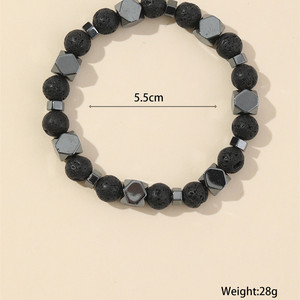<span class=keywords><strong>Bracelet</strong></span> diffuseur d'<span class=keywords><strong>huile</strong></span> <span class=keywords><strong>essentielle</strong></span> parfumée en <span class=keywords><strong>pierre</strong></span> <span class=keywords><strong>volcanique</strong></span> noire, plusieurs Aspects, Bracelets perlés en hématite - Product Image 4