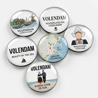 Aimant de réfrigérateur en verre personnalisé avec paysage néerlandais, souvenir pour boutique de cadeaux, vente en gros