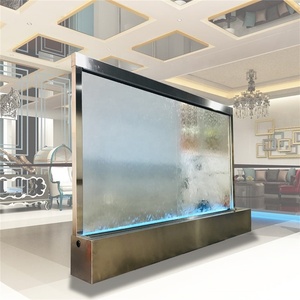 <span class=keywords><strong>Fontaine</strong></span> d'eau en verre trempé <span class=keywords><strong>avec</strong></span> lumière RGB décorative pour jardin - Product Image 3