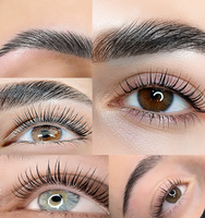 Kit de teinture semi-permanente naturelle longue durée pour sourcils, vente en gros, marque privée, kit de teinture liquide pour cils et sourcils
