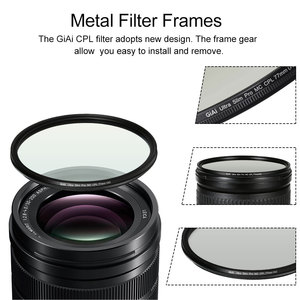 Filtro CPL de 67 mm, 77 mm, 82 mm, Filtro de Lente de Cámara de Vidrio Óptico Multicapa, Resistente al Agua y a los Arañazos para Cámaras DSLR y sin Espejo - Product Image 2