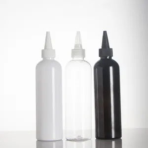 Hot Sale 60ml 4oz 250ml 8oz 16oz Plastic Applicator Squeeze Bottles for hair oil With Twist Top Cap