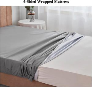 6 taraflı koruma 100% su geçirmez fermuarlı şilte kılıfı nefes gürültüsüz ve yumuşak yatak örtüsü - Product Image 4