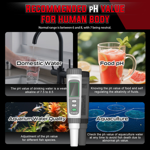 Medidor de <span class=keywords><strong>pH</strong></span> Tipo Pluma Recargable GVDA, Probador de Calidad del Agua Profesional, Probador de <span class=keywords><strong>pH</strong></span> Digital con Precisión de 0.01, Batería de Litio OEM - Product Image 6