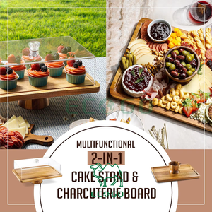 Elegante supporto <span class=keywords><strong>per</strong></span> torta <span class=keywords><strong>in</strong></span> <span class=keywords><strong>legno</strong></span> di Acacia con coperchio a cupola <span class=keywords><strong>in</strong></span> acrilico espositore rettangolare 2-<span class=keywords><strong>in</strong></span>-1 da tavolo da Dessert realizzato <span class=keywords><strong>in</strong></span> <span class=keywords><strong>legno</strong></span> - Product Image 5