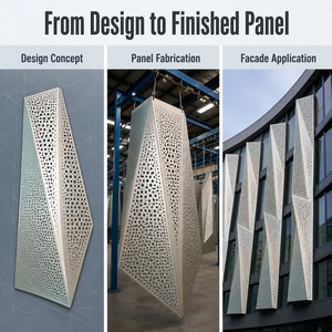 Mur rideau contemporain de forme courbe avec finition PVDF pour applications extérieures de bâtiments - Product Image 6