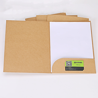 Carpeta de Papel Kraft A4 Personalizada de Fábrica China, Carpeta de Documentos Comerciales con Bolsillo