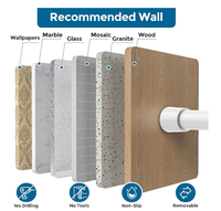 Tige télescopique en fer sans perçage pour rideau de douche, séchage de vêtements, armoire moderne, résistante à la rouille, durable - Vente en gros usine