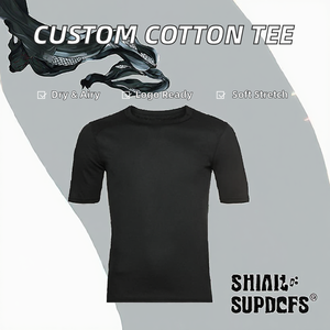 เสื้อยืดผู้ชายไซส์ใหญ่ ผ้าถักเนื้อนุ่ม แห้งเร็ว 95% คอตตอน 5% สแปนเด็กซ์ น้ำหนัก 180 กรัม  รับสกรีนโลโก้ตามแบบ ไซส์ US - Product Image 2