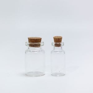 Wholesale Mini Wishing <b>Bottle</b> 5ml 10ml 15ml 20ml 25ml Clear Glass Vials Custom Logo Screen Printed Cosmetic Packaging <b>Cork</b> - Product Image 5