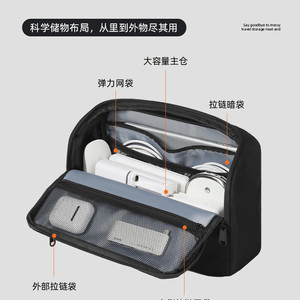 Multifunctional Digital <b>Storage</b> Bag Nylon Cube For Cables Travel Business Use - Product Image 4