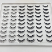 Vente en gros de faux cils personnalisés avec boîte blanche, 30 paires