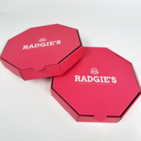 Caja de Pizza de Cartón Corrugado Reciclable al por Mayor con Impresión Personalizada, Relieve y Logotipo Personalizado para Envasado de Alimentos