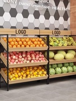 Fruitrek met meerdere lagen, wandmontage, displayplank, wijnrek, taartplateau, rek voor verse producten, supermarktproductenrek, verdikt materiaal