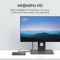 Conmutador KVM HDMI 4K 2 en 1 con Control de 2 PC, 1 KBM, HUB USB 3.0, Detección Automática de Alimentación Tipo-C, Conmutador de Panel/Escritorio